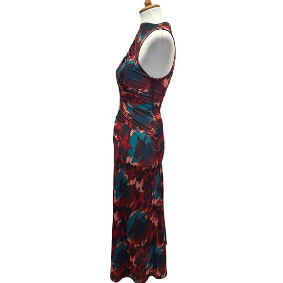 Ulla Johnson Fall Abstract Midi Dress SMALL Bodycon Ruched Career Designer $520 - Picture 7 of 14